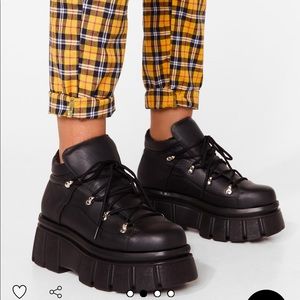 Brand new Nasty Gal chunky boots size 7